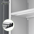 thumbnail image 5 of Magshion 71" Metal Garage Storage Cabinet with Locking Doors & Drawer, Adjustable Shelves for Home, Office, Grey White, 5 of 10