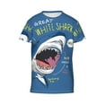 thumbnail image 4 of Wukai Great White Shark Youth Unisex Short Sleeve T-Shirt for Boys, Girls, Teens, and Kids-Small, 4 of 7