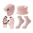 thumbnail image 1 of Maoww Integrated Velvet Warm Set In Multiple Colors With Windproof Knitted Structure Warm Suit pink, 1 of 6