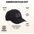 thumbnail image 6 of Classic Black Baseball Cap Embroidered American Flag Adjustable Cotton Outdoor Sports Hat, 6 of 8