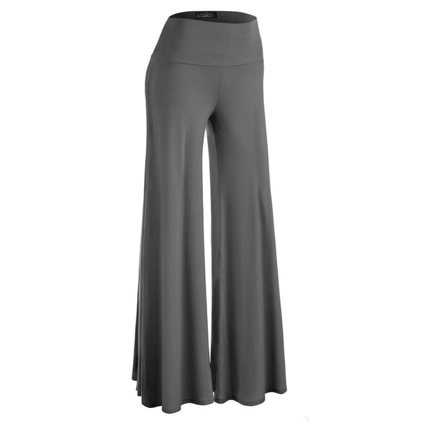Made by Johnny - MBJ WB750 Womens Chic Palazzo Lounge Pants M GRAY ...