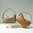 thumbnail image 2 of Bolso de mano Boston de lujo de piel de vaca auténtica para mujer, bolso cruzado versátil de diseñador para otoño e invierno, bolso de mano portátil para mujer, 2 of 5