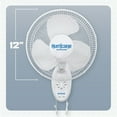 thumbnail image 3 of Hurricane Supreme 12 Inch Oscillating Wall Mount Fan, White, 3 of 9