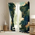 thumbnail image 3 of jejeloiu Bohemian Exotic Style Black Out Curtains,Japanese Scenery Waterfall Curtains Pack of 2 (42x63 Each),Beige Brown Bedroom Curtains For Adults,Ultra Soft Home Decor, 3 of 6