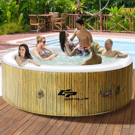6 Person Inflatable Hot Tub Outdoor Jets Portable Heated