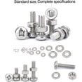 thumbnail image 4 of 580 Piezas Arandelas Planas Junta Metálica De Arandela De Acero Inoxidable 304, M2 M2.5 M3 M4 M5 M6 M8 M10 M12, Anillos De Tornillos De Sellado, Duraderos Y Confiables, 4 of 5