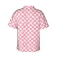 thumbnail image 3 of Daiia Irregular Plaid Hawaiian Shirt for Men Gentle Cotton Regular Short Sleeve Casual-XX-Large, 3 of 9
