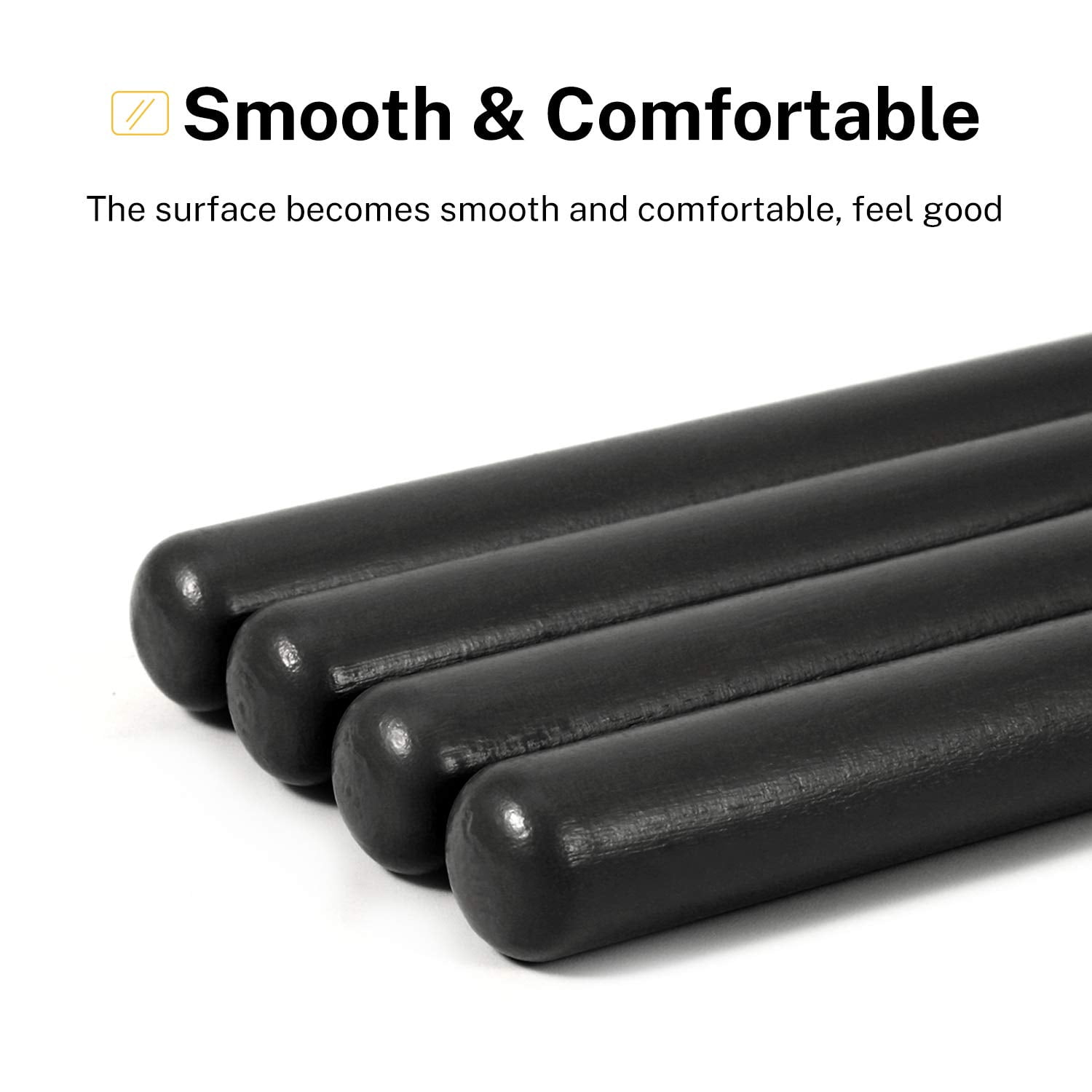 Donner Drum Sticks, 5A Drumsticks Classic Maple Wood Black Drumsticks