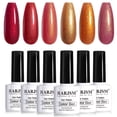 thumbnail image 1 of Set de esmaltes de uñas RARJSM Nude Gold Glitter, 6 unidades, 7,5 ml, UV LED, 1 of 7