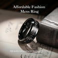 thumbnail image 3 of King Will Mens Tungsten Wedding Bands Meteorite Inlay 8mm Black High Polished Engagement Ring for Couples Promise Ring for Women Comfort Fit Size 8, 3 of 7