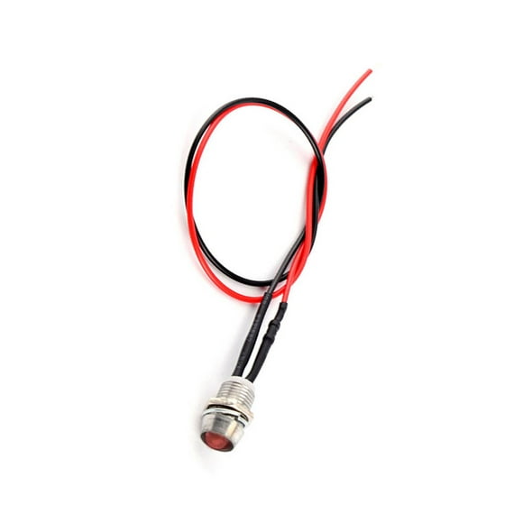 4 PCS 12V 8mm LED Panel, Dash Warning Light Indicator, Lamp Car Van with Bright Light, Energy Saving, Suitable for Cars and Other Universal Vehicles