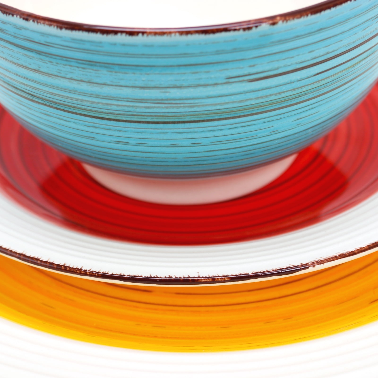 GB Home Confetti Band 12 Piece Mix & Match Dinnerware Set