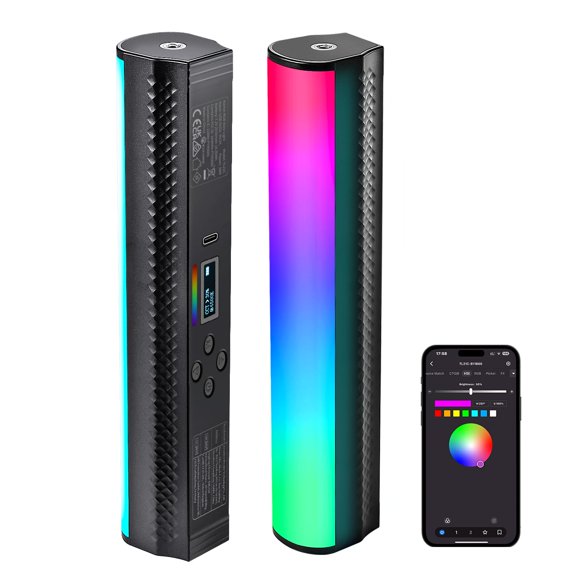 NEEWER RGB Light Wand with APP Control, Magnetic Handheld Photography Video Light Stick,2500K~8500K Dimmable CRI95+ Full Color LED Tube Bar with 2550mAh Batter