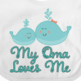 thumbnail image 4 of Inktastic My Oma Loves Me Fish Boys or Girls Baby Bib, 4 of 4