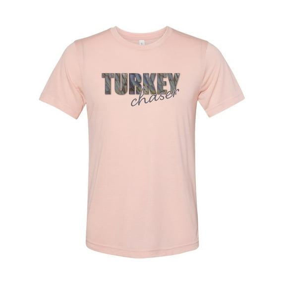 Turkey Hunting Shirt, Turkey Chaser, Hunting Shirt, Unisex Fit, Thunder Chicken Shirt, Gift For Hunter, Gobbler, Dad Gift, Long Beard, Calls, Peach, XL