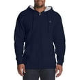 thumbnail image 4 of Champion Men Zip Up Hoodie, Big and Tall Fleece Jacket Men, Perfect Zip Hoodie Navy, 4 of 7