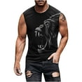 thumbnail image 2 of Txeol Men's 3D Lion Print Tank Tops 2024 Summer Sleeveless Novelty Graphic T-Shirts Casual Gym Muscle Fitness Tees Hip Hop Streetwear Big and Tall, 2 of 5