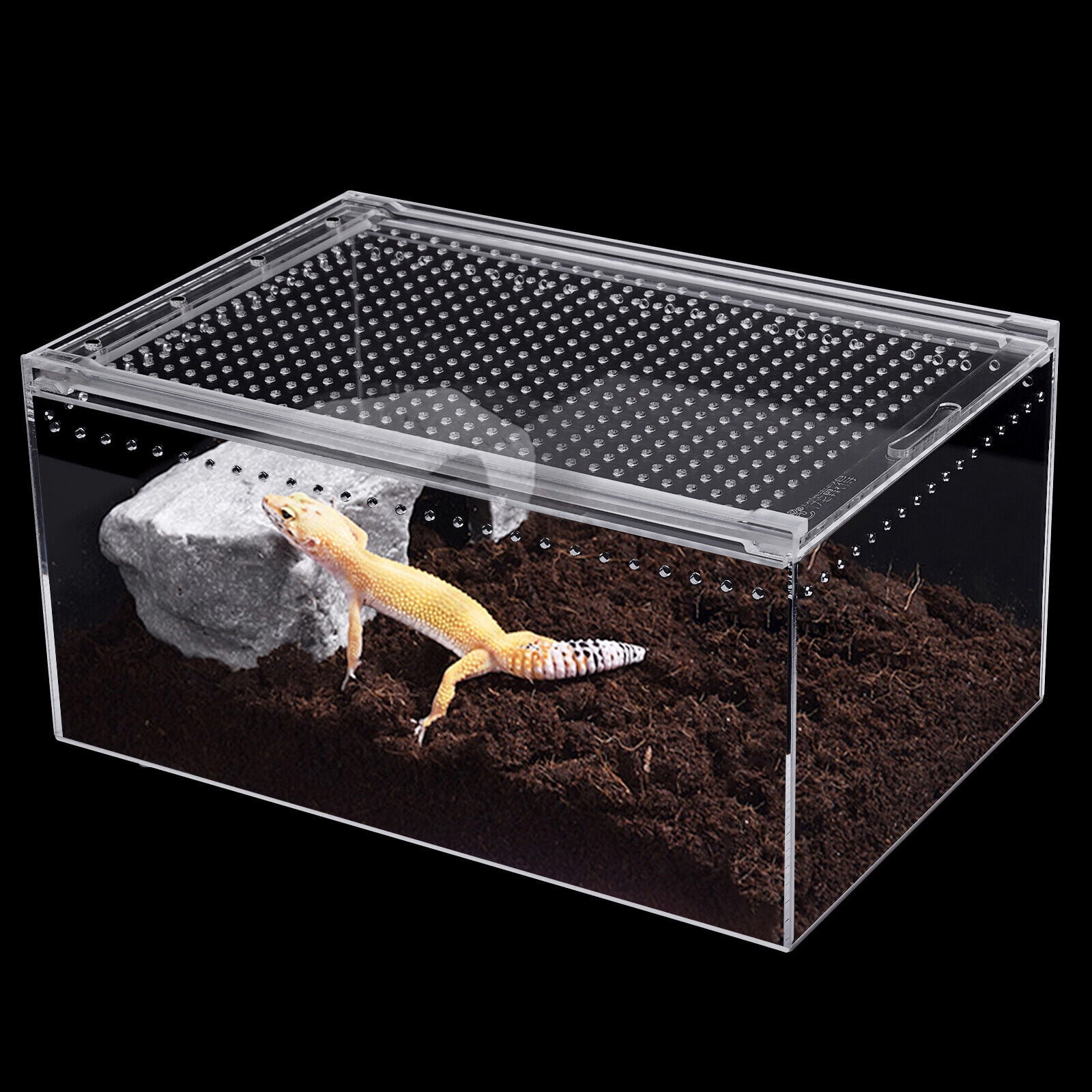 Acrylic Reptile Pet Breeding Cage, Reptile Enclosure Cage Lizard Frog Pet Snake Breeding Box Terrarium Tank