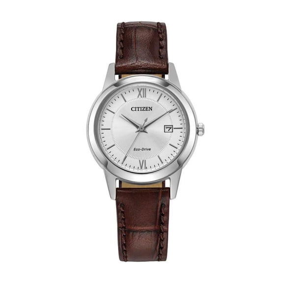 Citizen Women's Eco-Drive Classic Brown Leather Strap Watch FE1087-28A