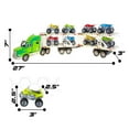 thumbnail image 4 of Semi Truck Mega Carrier Friction Powered Toy Truck with 8 ATV Push and Roll Battery-less Mounted Vehicles for Boys and Girls, 4 of 6