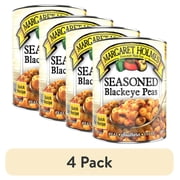 (4 pack) Margaret Holmes Seasoned Blackeye Peas, Canned Peas, 15 oz