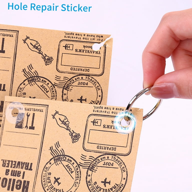 Hole Reinforcement Labels, 1/5 Diameter 250 Pages Self Adhesive  Reinforcement Stickers for Repairing and Strengthening Punch Holes  Waterproof