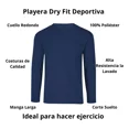 thumbnail image 4 of Playera Hombres Manga Larga Dry Fit Deportivas Transpirables, 4 of 6