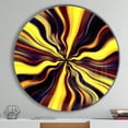 thumbnail image 2 of Designart Horloge Murale Moderne 'jaune Violet Noir Fantaisie', 2 of 6