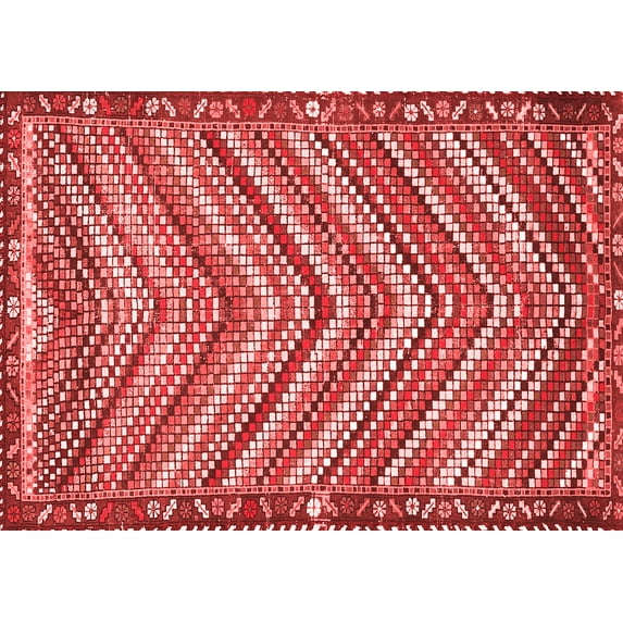 Ahgly Company Indoor Rectangle Southwestern Red Country Area Rugs, 5' x 8'