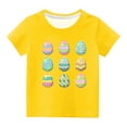 thumbnail image 1 of Cadeaux de Pâques pour Enfants, Enfants Garçons Filles Imprimé Ufs de Pâques Mignon Col Rond Manches Courtes, 1 of 4