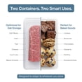 thumbnail image 3 of SIGNORA WARE Deli Meat Containers with Lids Set of 2 Airtight Stackable White, 3 of 8