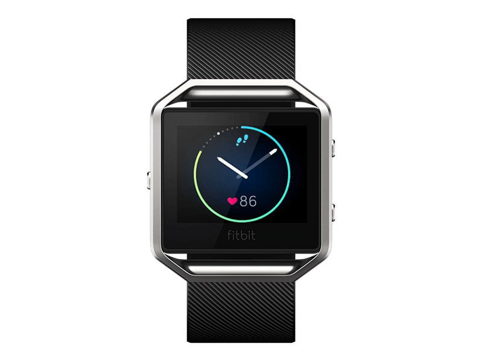 Fitbit blaze black sales silver smartwatch