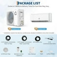thumbnail image 4 of YUSAZENS SEER 22 12000 BTU Mini Split Air Conditioner, 750 Sq ft Ductless Inverter Heat Pump, 110V Wall Mount AC WiFi Remote iFeel Sleep Mode, 4 of 6