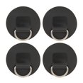 thumbnail image 1 of 4PCS D Ring Patch PVC Stainless Steel Surfboard Single Layer Round Shape D Ring Pad for Inflatable Boat Kayak Canoe Black, 1 of 4