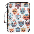 thumbnail image 2 of Haosy Accordion File Organizer Zipper Binder 500 Sheet 6-Tab Expanding File Folder Multi-Pocket 1.2 Inch 3 Ring Funny Animal Masks, 2 of 7