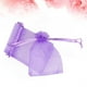 thumbnail image 5 of 100 bolsas de organza transparentes con cordón para joyería, color lavanda, morado claro, 5 of 6
