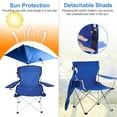 thumbnail image 3 of Zorpupoa Beach Chair with Shade, 220.5lbs Load Folding Camping Chair with Detachable Umbrella Cup Holder for Camping Poolside Travel, Blue, 3 of 11
