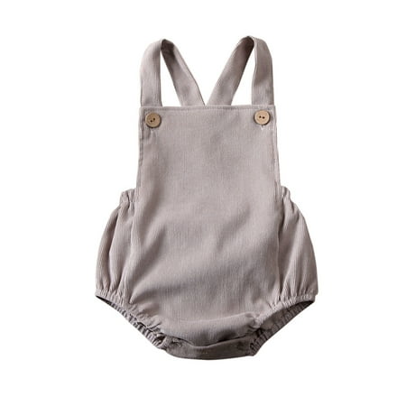 Juaugusep Infant Baby Girl Boy One Piece Summer Romper Sleeveless Backless Overalls Outfits