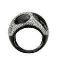 thumbnail image 5 of Womens Light Black Ring Anillo Para Mujer Stainless Steel Ring ith AAA Grade CZ in Clear Miriamn, 5 of 5
