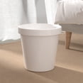 thumbnail image 4 of Bewildely Cubo de basura Cubo de basura Sin tapa Caja de desechos Tipo abierto Plástico Negocio Cocina Baño Hogar Organizador Adornos Suministros de limpieza para el hogar Blanco 9L/con anillo final, 4 of 6