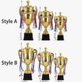thumbnail image 2 of High Quality Children Award Prize Competition Soccer Champion with Lid Metal Model Winner Award Trophy Toy Sports Games Gold Trophy Awards Small Prize Cup STYLE B-44CM, 2 of 8