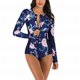 thumbnail image 1 of Gibobby Trajes de Natación para Mujer Traje de baño de mujer Traje de baño de aguas termales Traje de buceo Traje de baño de manga larga con estampado de(Azul,XL), 1 of 5
