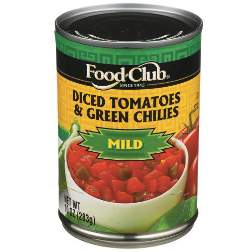 Food Club, Diced Tomatoes & Green Chilies, Mild