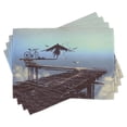 thumbnail image 1 of Ambesonne Surreal Place Mats Set of 4, Eagle Birdman Fantasy, Standard Size, Brown, 1 of 6