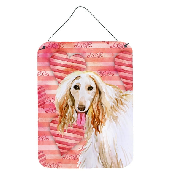 Afghan Hound Love Wall or Door Hanging Prints Red