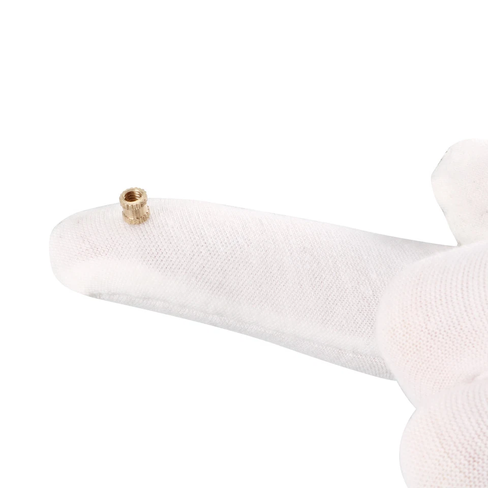KNACK - 100Pcs Brass Knurled Threaded Insert Embedment Nuts M3 X 4Mm(L) X 4Mm(Od)