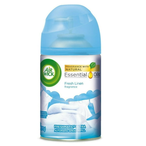 Air Wick Freshmatic Automatic Spray Air Freshener, Cool Linen and White Lilac Scent, 1 Refill, 6.17 Oz (Pack of 4)