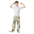 thumbnail image 2 of FORMRS Boys Pajama Pants with Pockets Size 9-10Y Kids Lounge Sleep Bottoms, Beige Playful Stamp, 2 of 8