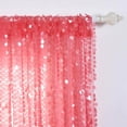 thumbnail image 4 of Efavormart 2 Panels Coral Big Payette Sequin Room Darkening Window Treatment Panel Drapes With Rod Pockets 52"Wx64"L, 4 of 11