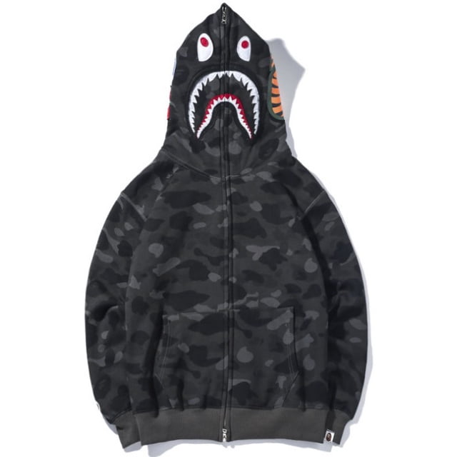 Nueva Chamarra BAPE Shark Camuflaje Sudadera Con Capucha Hombres Mujeres Un Baño Mono Casual Suéter 7 Colorespangjing